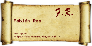 Fábián Rea névjegykártya
